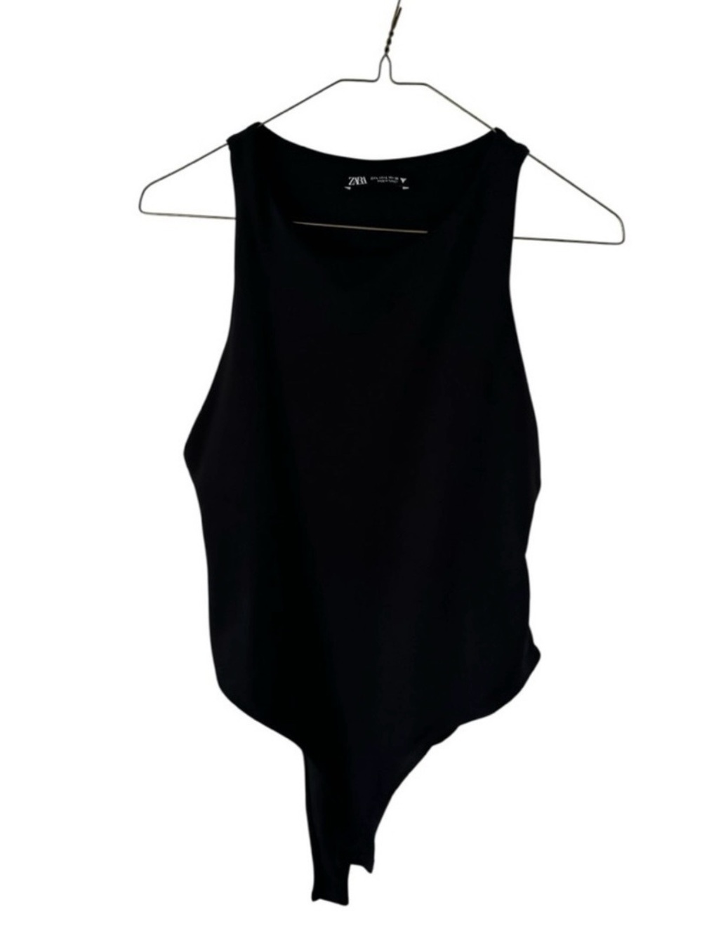 Zara Women’s Sleek Black Sleeveless Top Bodysuit Size M